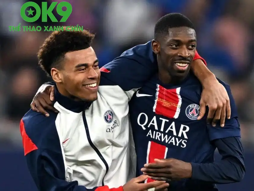 Bộ đôi Doue, Dembele vẫn chưa thể thi đấu cho PSG vì chấn thương (Ảnh: Goal)